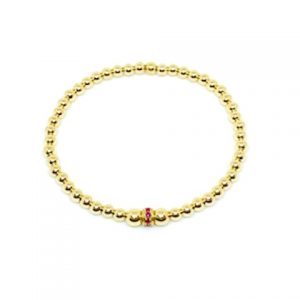 Ruby Gold Filled Bracelet