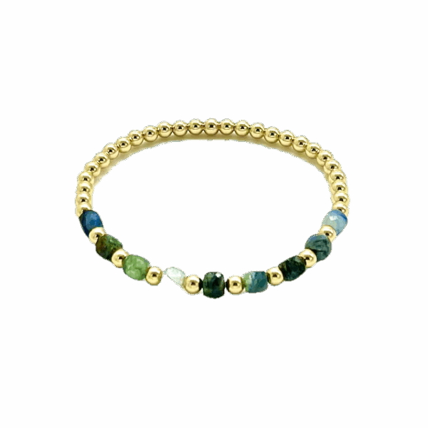 Emerald Faceted Bracelet