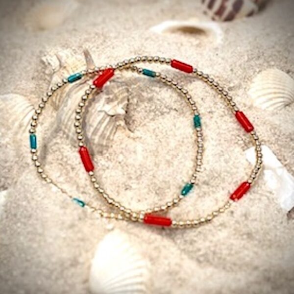 Red Coral Bead Bracelet