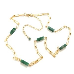 Jade Paperclip Necklace