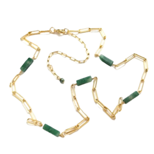 Jade Paperclip Necklace