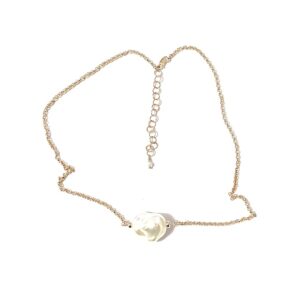 Fresh Water Baroque Pearl Rose Gold Filled Necklace