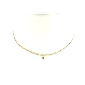 14K Green Sapphire Pendant Gold Filled Bead Necklace