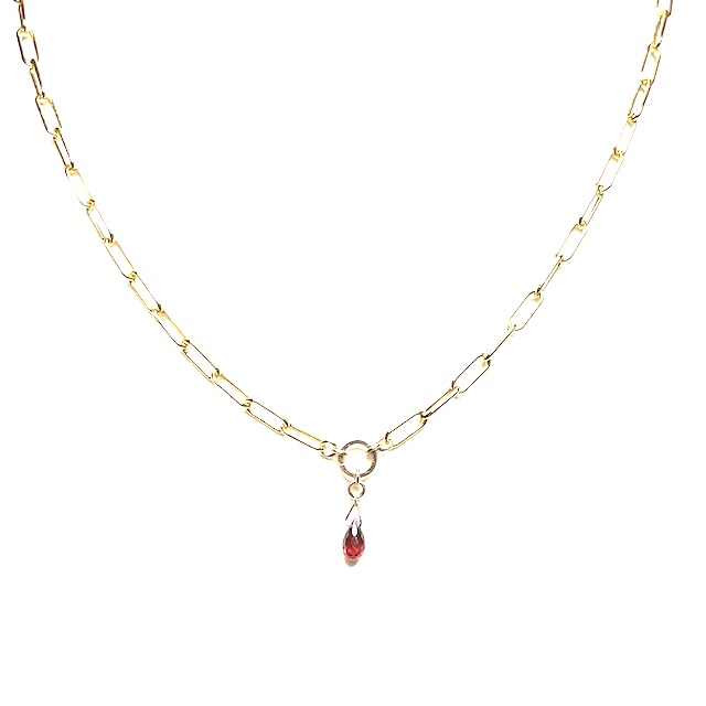 Garnet Briolette Necklace