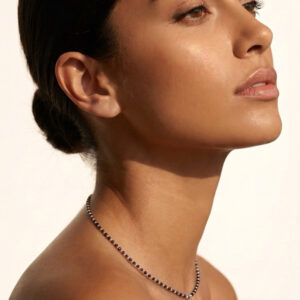 14K Oval Shaped Citrine Pendant Silk Cord Necklace