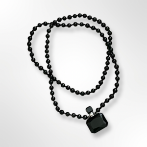 Black Agate Perfume Flask Necklace